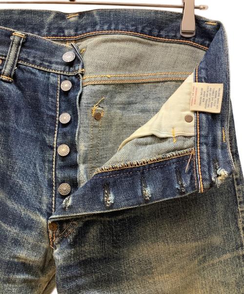 EVISU（エヴィス）EVISU (エヴィス) ダメージデニムパンツ インディゴ サイズ:31×35の古着・服飾アイテム