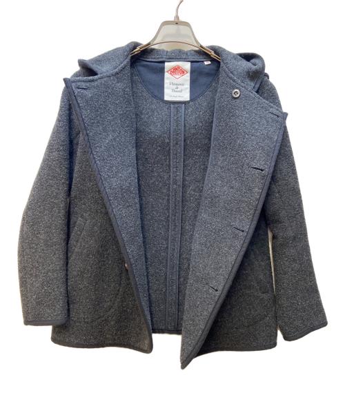 DANTON（ダントン）DANTON (ダントン) ダブルコート/ウールモッサフーディショートコート グレー サイズ:FREEの古着・服飾アイテム