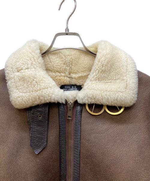 US SHEEPSKIN INTERNATIONAL（ユーエスシープシキンインターナショナル）US SHEEPSKIN INTERNATIONAL (ユーエスシープシキンインターナショナル) ムートンジャケット ブラウン サイズ:42の古着・服飾アイテム