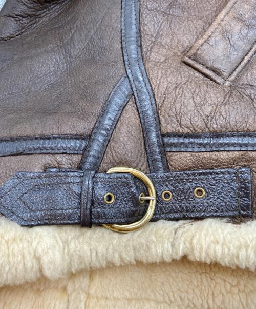 US SHEEPSKIN INTERNATIONAL（ユーエスシープシキンインターナショナル）US SHEEPSKIN INTERNATIONAL (ユーエスシープシキンインターナショナル) ムートンジャケット ブラウン サイズ:42の古着・服飾アイテム