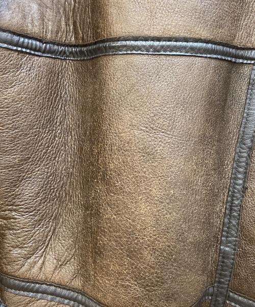 US SHEEPSKIN INTERNATIONAL（ユーエスシープシキンインターナショナル）US SHEEPSKIN INTERNATIONAL (ユーエスシープシキンインターナショナル) ムートンジャケット ブラウン サイズ:42の古着・服飾アイテム