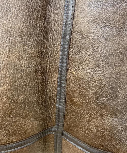 US SHEEPSKIN INTERNATIONAL（ユーエスシープシキンインターナショナル）US SHEEPSKIN INTERNATIONAL (ユーエスシープシキンインターナショナル) ムートンジャケット ブラウン サイズ:42の古着・服飾アイテム