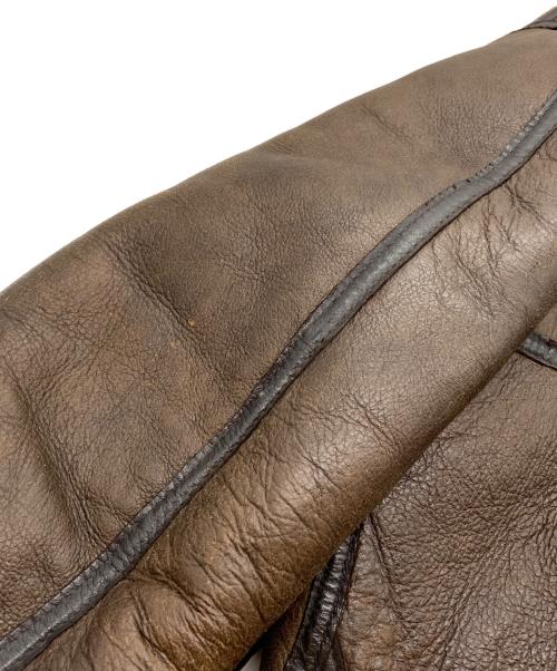 US SHEEPSKIN INTERNATIONAL（ユーエスシープシキンインターナショナル）US SHEEPSKIN INTERNATIONAL (ユーエスシープシキンインターナショナル) ムートンジャケット ブラウン サイズ:42の古着・服飾アイテム