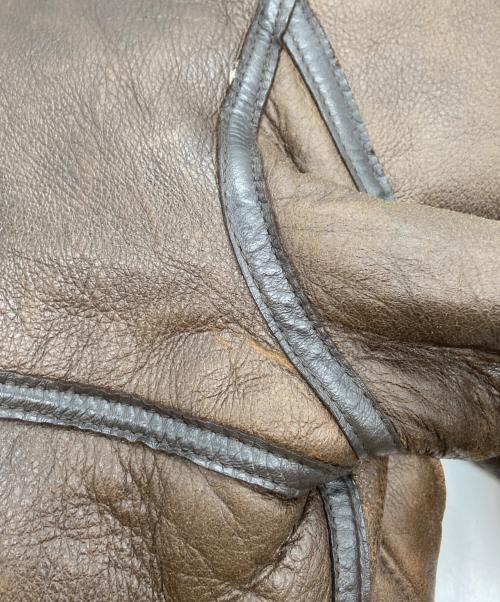 US SHEEPSKIN INTERNATIONAL（ユーエスシープシキンインターナショナル）US SHEEPSKIN INTERNATIONAL (ユーエスシープシキンインターナショナル) ムートンジャケット ブラウン サイズ:42の古着・服飾アイテム