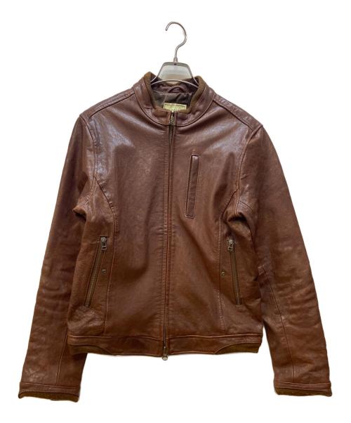 HIBECK（ハイベック）HIBECK (ハイベック) レザージャケット ブラウン サイズ:2の古着・服飾アイテム
