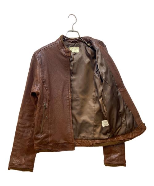 HIBECK（ハイベック）HIBECK (ハイベック) レザージャケット ブラウン サイズ:2の古着・服飾アイテム