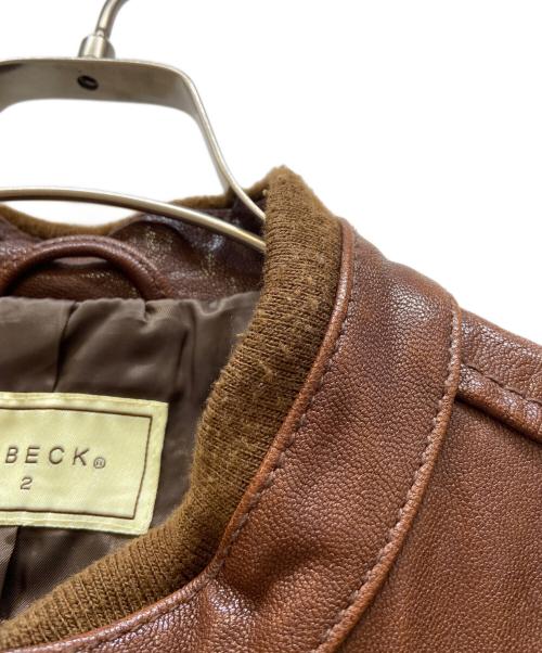 HIBECK（ハイベック）HIBECK (ハイベック) レザージャケット ブラウン サイズ:2の古着・服飾アイテム