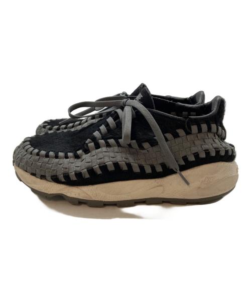 NIKE（ナイキ）NIKE (ナイキ) ローカットスニーカー/フットスケープ ウーブン NIKE W AIR FOOTSCAPE WOVEN ブラック×グレー サイズ:24.5cmの古着・服飾アイテム