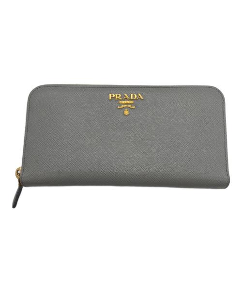 PRADA（プラダ）PRADA (プラダ) 長財布 グレーの古着・服飾アイテム