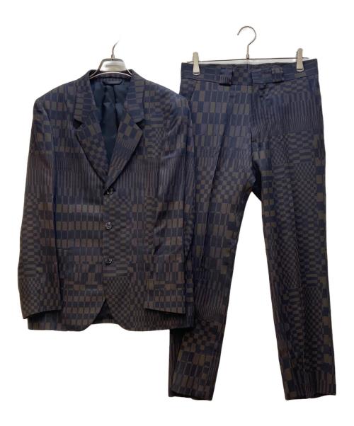 PAUL SMITH（ポールスミス）PAUL SMITH (ポールスミス) 3Bジャケットセットアップ ブラウン×ブラック サイズ:Mの古着・服飾アイテム
