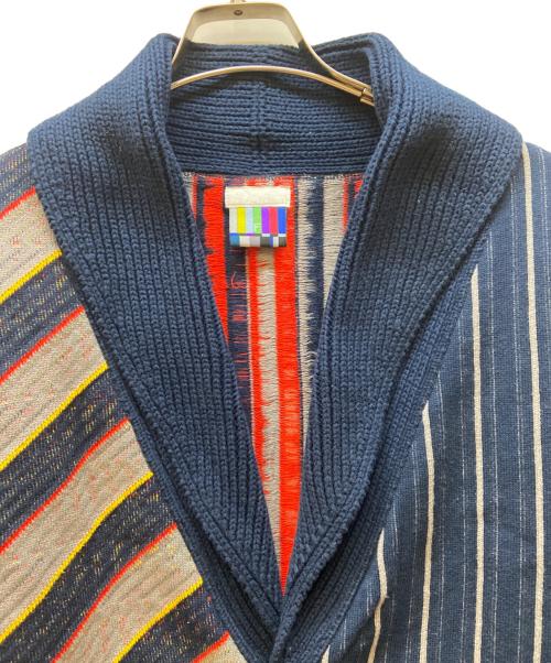 FACETASM（ファセッタズム）FACETASM (ファセッタズム) 厚手カーディガン ネイビー×グレー×レッド×イエロー サイズ:FREEの古着・服飾アイテム