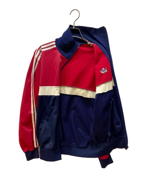 adidas（アディダス）adidas (アディダス) トラックジャケット レッド×ネイビー×ホワイト サイズ:Mの古着・服飾アイテム