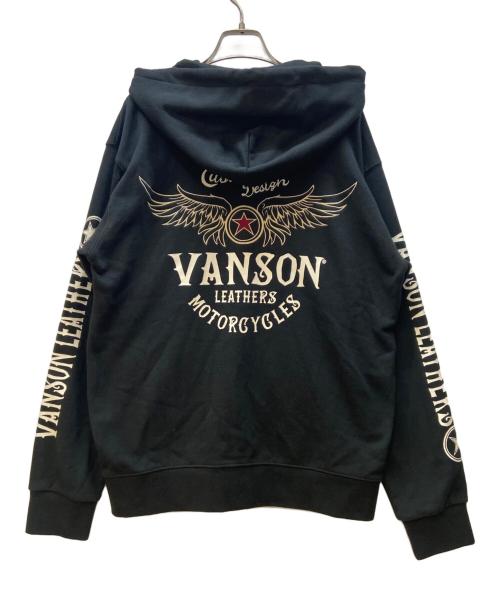 VANSON（バンソン）VANSON (バンソン) ジップパーカー ブラック サイズ:Lの古着・服飾アイテム