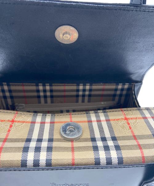 Burberry's（バーバリーズ）Burberry's (バーバリーズ) ハンドバッグ ブラックの古着・服飾アイテム