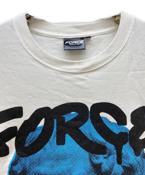 FORCE festival（フォース・フェスティバ）FORCE festival (フォース・フェスティバ) 半袖カットソー ホワイト×ブラック×ブルー サイズ:Lの古着・服飾アイテム