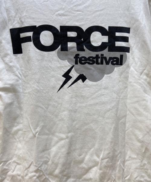 FORCE festival（フォース・フェスティバ）FORCE festival (フォース・フェスティバ) 半袖カットソー ホワイト×ブラック×ブルー サイズ:Lの古着・服飾アイテム