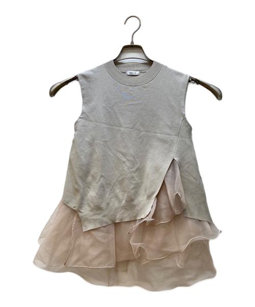 FRAY ID（フレイ アイディー）FRAY ID (フレイ アイディー) ニットベスト ベージュ サイズ:FREEの古着・服飾アイテム