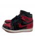 NIKE (ナイキ) ハイカットスニーカー レッド×ブラック サイズ:27cm：10000円