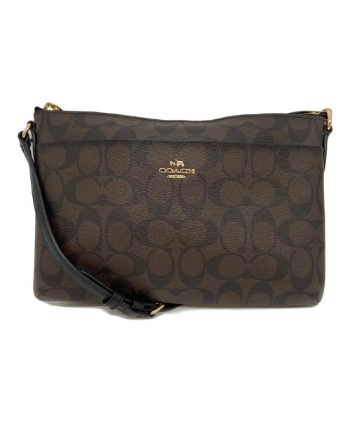 COACH（コーチ）COACH (コーチ) ショルダーバッグ ブラウン×ブラックの古着・服飾アイテム