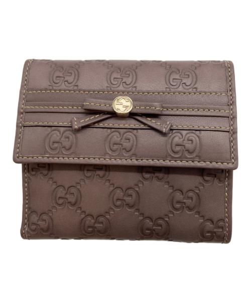 GUCCI（グッチ）GUCCI (グッチ) 2つ折り財布 ブラウンの古着・服飾アイテム