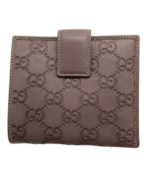 GUCCI（グッチ）GUCCI (グッチ) 2つ折り財布 ブラウンの古着・服飾アイテム