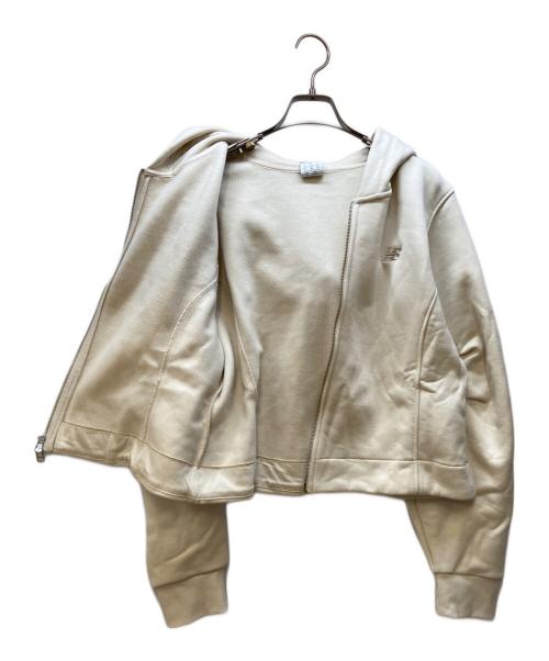 NEW BALANCE（ニューバランス）NEW BALANCE (ニューバランス) ジップパーカー/Athletics Crafted スウェットフルジップ アイボリー サイズ:Lの古着・服飾アイテム