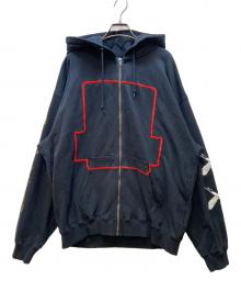 X-LARGE（エクストララージ）の古着「ジップパーカー」｜ブラック