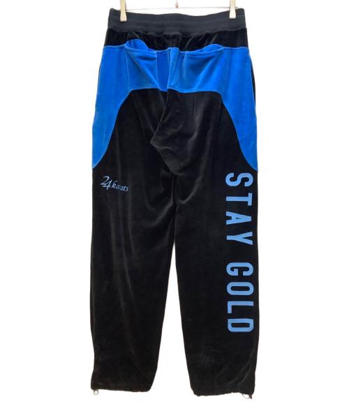 24karats（トゥエンティーフォーカラッツ）24karats (トゥエンティーフォーカラッツ) セットアップジャージ ブラック×ブルー サイズ:Lの古着・服飾アイテム