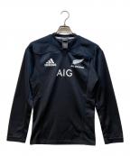adidas×ALL BLACKSアディダス×オールブラックス）の古着「長袖カットソー」｜ブラック×ホワイト