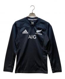 adidas×ALL BLACKS（アディダス×オールブラックス）の古着「長袖カットソー」｜ブラック×ホワイト