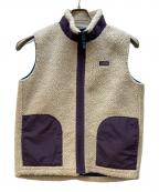 Patagoniaパタゴニア）の古着「ボアベスト」｜ベージュ×パープル