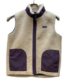 Patagonia（パタゴニア）の古着「ボアベスト」｜ベージュ×パープル