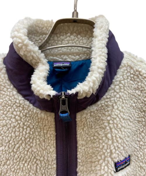 Patagonia（パタゴニア）Patagonia (パタゴニア) ボアベスト ベージュ×パープル サイズ:XXLの古着・服飾アイテム
