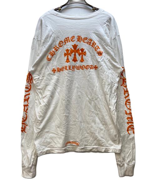 CHROME HEARTS（クロムハーツ）CHROME HEARTS (クロムハーツ) 長袖カットソー ホワイト サイズ:Lの古着・服飾アイテム