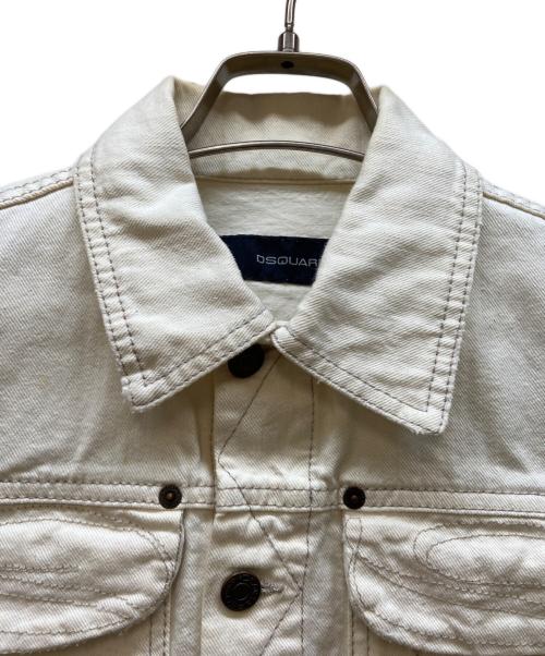 DSQUARED2（ディースクエアード）DSQUARED2 (ディースクエアード) デニムジャケット ホワイト サイズ:46の古着・服飾アイテム