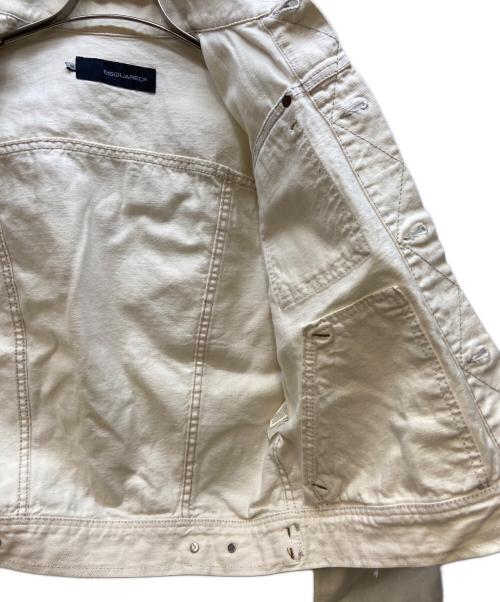 DSQUARED2（ディースクエアード）DSQUARED2 (ディースクエアード) デニムジャケット ホワイト サイズ:46の古着・服飾アイテム