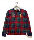 POLO RALPH LAURENポロ・ラルフローレン）の古着「ポロシャツ」｜レッド×グリーン×ネイビー