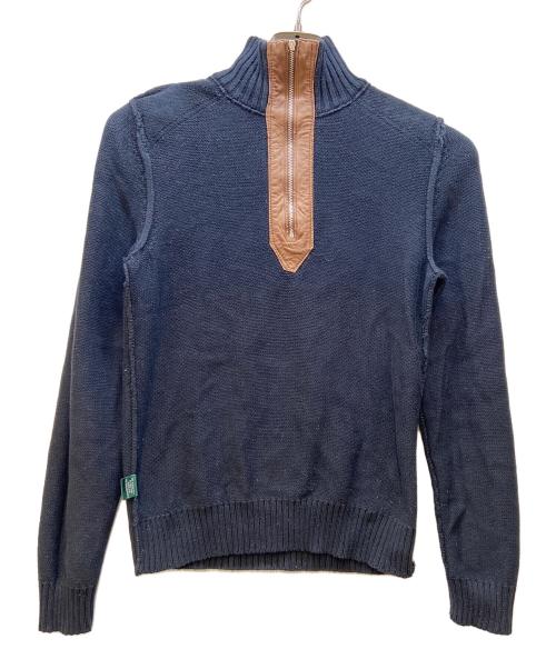 LAUREN RALPH LAUREN（ローレン ラルフ ローレン）LAUREN RALPH LAUREN (ローレン ラルフ ローレン) 薄手ニット ブラック×ブラウン サイズ:Sの古着・服飾アイテム