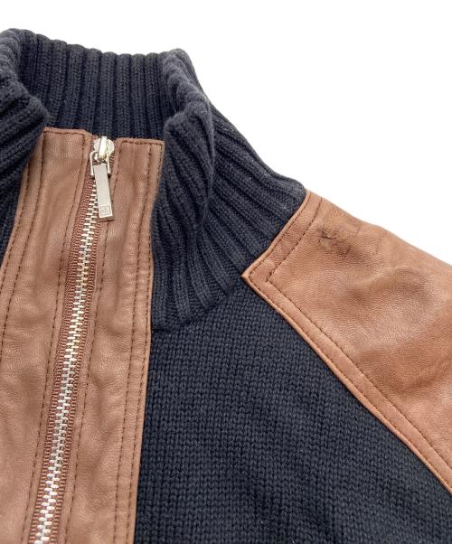 LAUREN RALPH LAUREN（ローレン ラルフ ローレン）LAUREN RALPH LAUREN (ローレン ラルフ ローレン) 薄手ニット ブラック×ブラウン サイズ:Sの古着・服飾アイテム