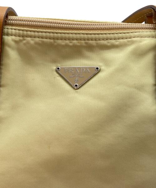 PRADA（プラダ）PRADA (プラダ) ミニボストンバッグ カーキ×ブラウンの古着・服飾アイテム