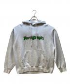paragraphパラグラフ）の古着「プルオーバーパーカー」｜グレー×グリーン