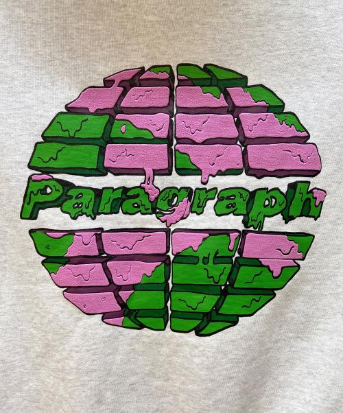 paragraph（パラグラフ）Paragraph (パラグラフ) プルオーバーパーカー グレー×グリーン サイズ:FREEの古着・服飾アイテム
