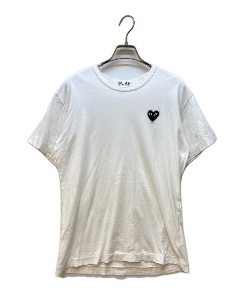 PLAY COMME des GARCONS（プレイコムデギャルソン）PLAY COMME des GARCONS (プレイコムデギャルソン) 半袖カットソー/T-Shirt With Black Emblem ホワイト サイズ:Lの古着・服飾アイテム