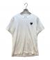 PLAY COMME des GARCONS（プレイコムデギャルソン）の古着「半袖カットソー/T-Shirt With Black Emblem」｜ホワイト