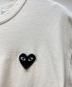 中古・古着 PLAY COMME des GARCONS (プレイコムデギャルソン) 半袖カットソー/T-Shirt With Black Emblem ホワイト サイズ:L：6000円