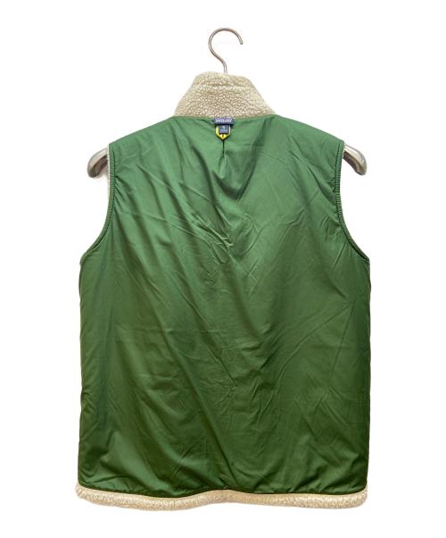 Patagonia（パタゴニア）Patagonia (パタゴニア) ボアベスト ベージュ×グリーン サイズ:XLの古着・服飾アイテム