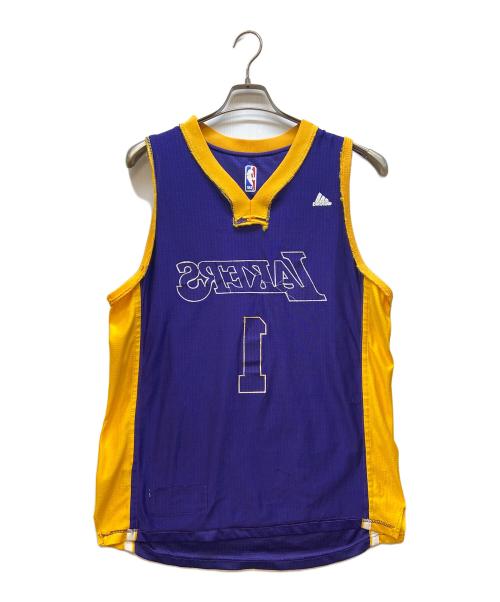 LAKERS（レイカーズ）LAKERS (レイカーズ) バスケットボールユニフォーム パープル×イエロー サイズ:Lの古着・服飾アイテム