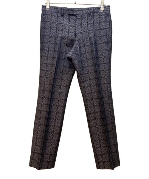 GUCCI（グッチ）GUCCI (グッチ) スラックス ブラック×ブラウン サイズ:101cm (W40)の古着・服飾アイテム