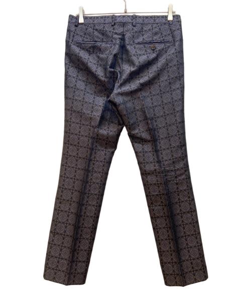 GUCCI（グッチ）GUCCI (グッチ) スラックス ブラック×ブラウン サイズ:101cm (W40)の古着・服飾アイテム