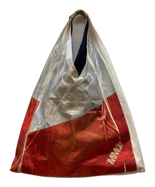 MM6 Maison Margiela（エムエムシックスメゾンマルジェラ）MM6 Maison Margiela (エムエムシックスメゾンマルジェラ) ハンドバッグ ホワイト×シルバー×レッドの古着・服飾アイテム